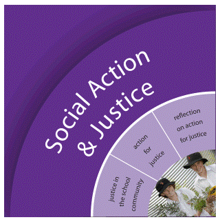 snippet of Religious Life of School illustration, focussing on Social Action and Justice